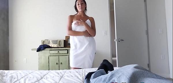  Gorgeous stepsis takes a burly fat cock hard from the back
